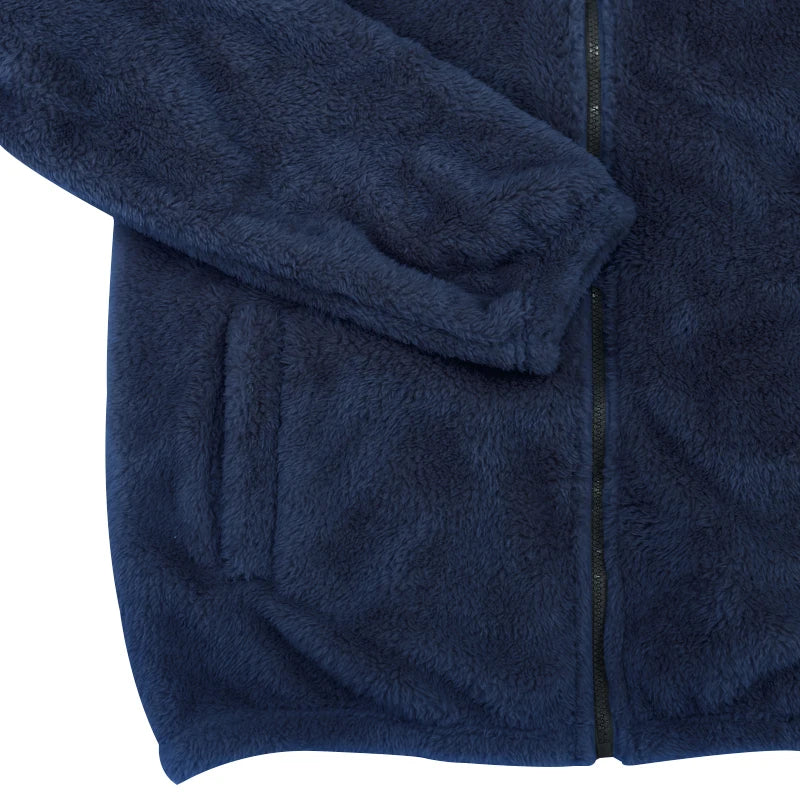 2024 American Style Heavy Coat Men's Winter Jacket Double-sided Fleece Warm Windbreaker Casual Sports Hooded Coat Bomber Jacket