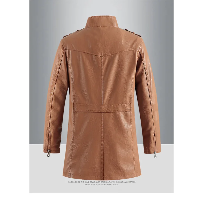 Men Medium and long Trench Coat  American Style Waterproof Windproof Long Jacket Business Casual Overcoat Spring Fall Outerwear
