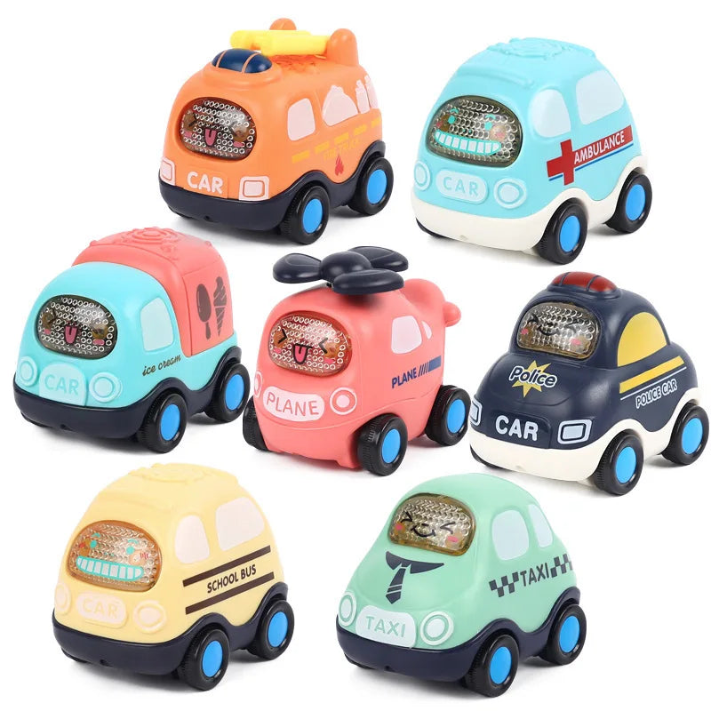 Children Toys Cars Toys for Boys 1 2 3 Ages Cartoon Inertia Press and Go Cars Toys for Kids Pull Back Fire Engine Toy Baby Gifts