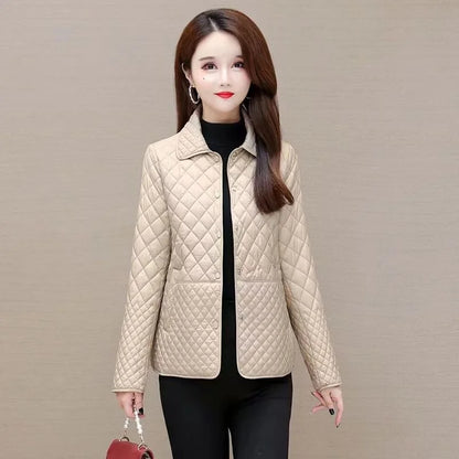 NEW Autumn Winter Coat Fashion Women's Lightweight Down Cotton Keep Warm Thin Jacket Female Korean Casual Outerwear Tops