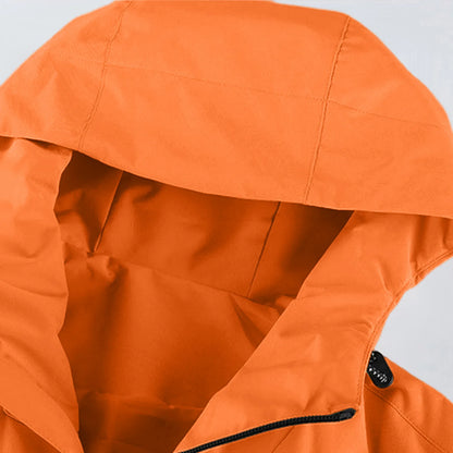 Women'S Tops Hooded Windbreaker Women'S Jacket Waterproof Coat Outdoor Travel Contrast Functional Style Solid Color Adventure