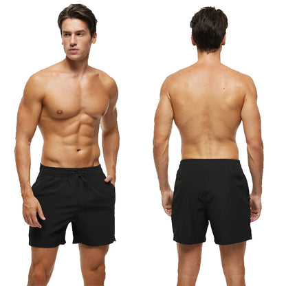 Escatch 2025 Mens Shorts Classic Quickly Dry Solid Sportswear Swim Trunks Beach Mesh Liner Surfing Traje De Baño Hombre Short
