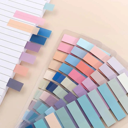 200Sheets Color Self Adhesive Index Tabs Bookmark Sticky Notes Memo Pad Stickers Index Page Markers Paper Flags Tabs Office Supp