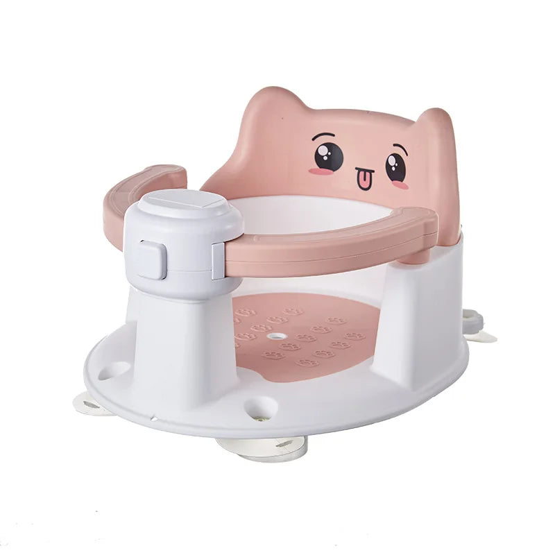 Baby bath seat, baby bathing gadget, lying support for infants, newborn bath basin seat, suction cup anti-slip bath stool
