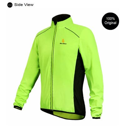 WOLFBIKE Windproof Cycling Jacket Jersey Vest Wind Coat Windbreaker Jacket Outdoor Sportswear Reflective Water Repellent