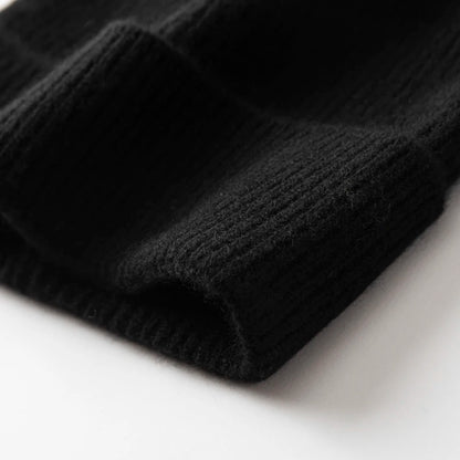 Winter New Hat for Men Knitted Korea Beanie Thick Hats Autumn Outdoor Warm Streetwear Cap Man 100% Cashmere Solid Color Soft Hat