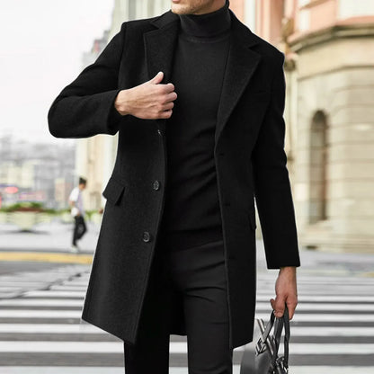 Men's Long Sleeve Plus Size Winter Coat Lapel Collar Padded Leather Jacket Vintage Thicken Coat Sheepskin Jacket Mens Topcoat