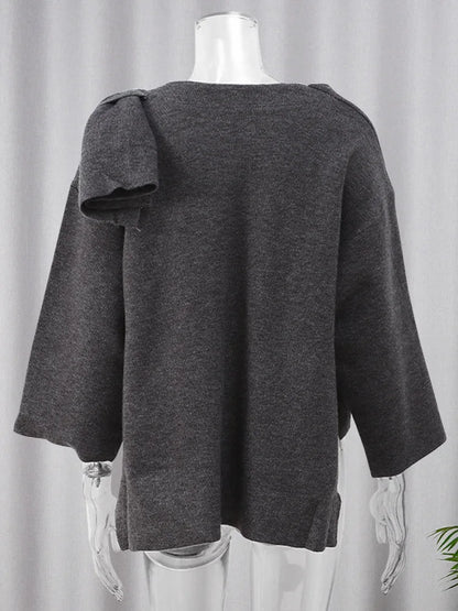 Knitted Short Coat Jacket Shawl Fashion Loose Casual Sleeved Coat Autumn Lady Cape Scarf Collar Outwear Pullover Sweater