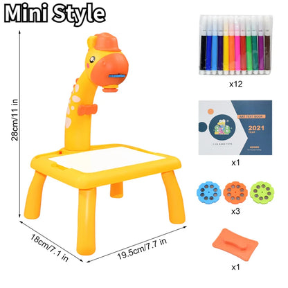 Children's Projector Art Painting Toy Table Children's Drawing Board Desk Arts Crafts Education Drawing-learning Tools Girl Toys