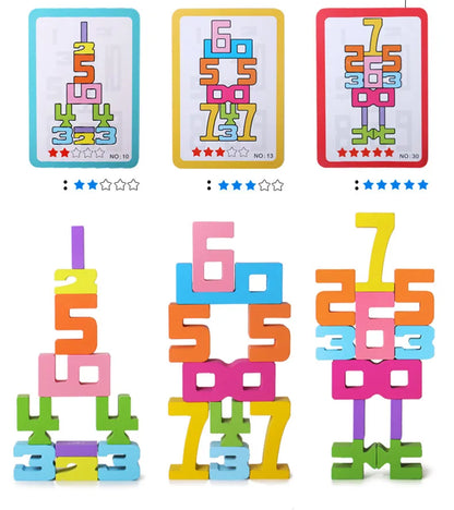 Digital Building Blocks Children's Educational Toys Baby Early Education Big Particle Color Building Blocks Holiday Gifts