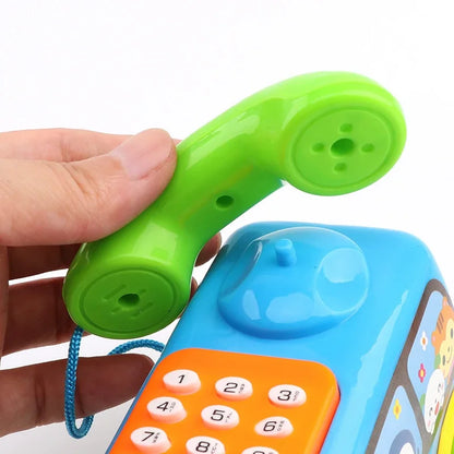 Baby Cartoon Music Car Children's Singing Phone Car Toy Educational Early Education Machine Toy Christmas Gift Random color