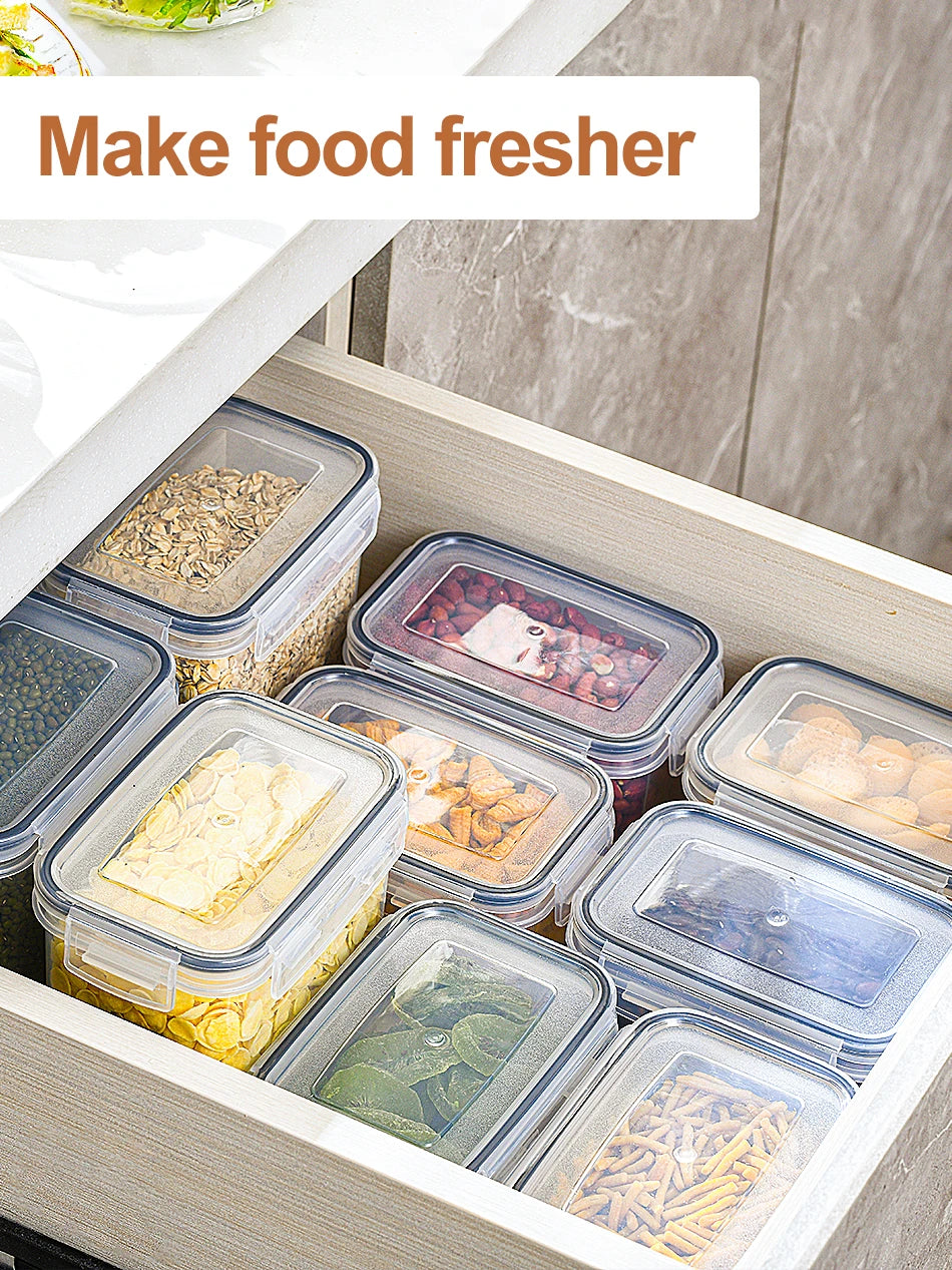 Kitchen Storage Container with Lid Airtight Set of 16 Set 2.8 L / 2.0 L / 1.4 L / 0.8 L/0.52L/0.32L/0.24L  BPA Free