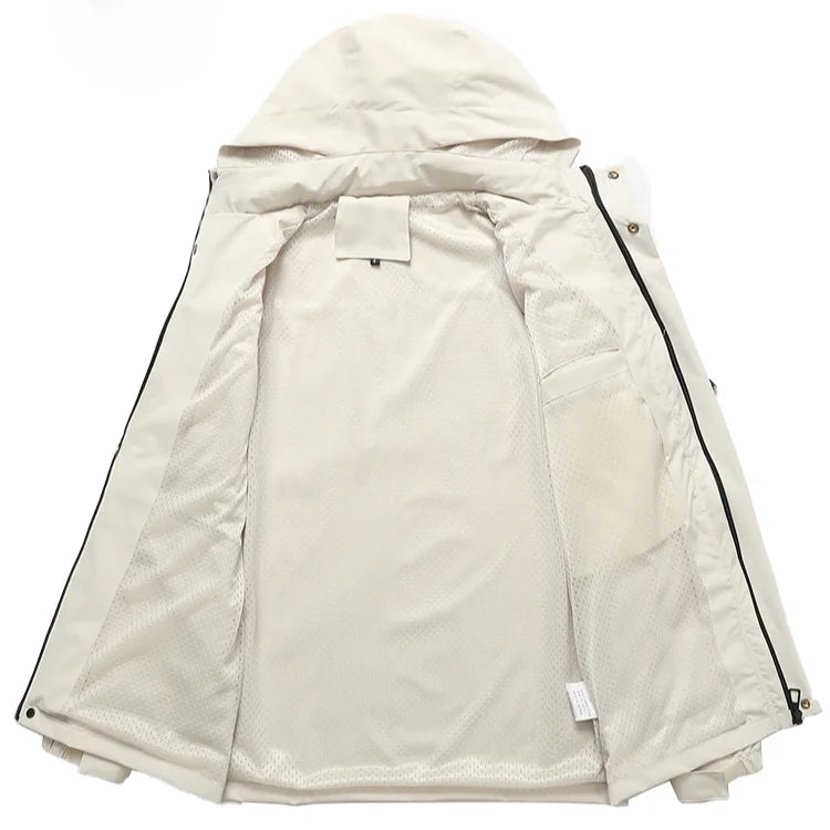 Men's Jacket 2024 Spring and Autumn Solid Colour Mountain System Outdoor Mountaineering Work Coat Men's Waterproof Stormcoat