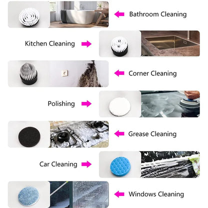 Electric Cleaning Brush Electric Spin Cleaning Scrubber Electric Cleaning Tools Parlour Kitchen Bathroom Cleaning Gadgets