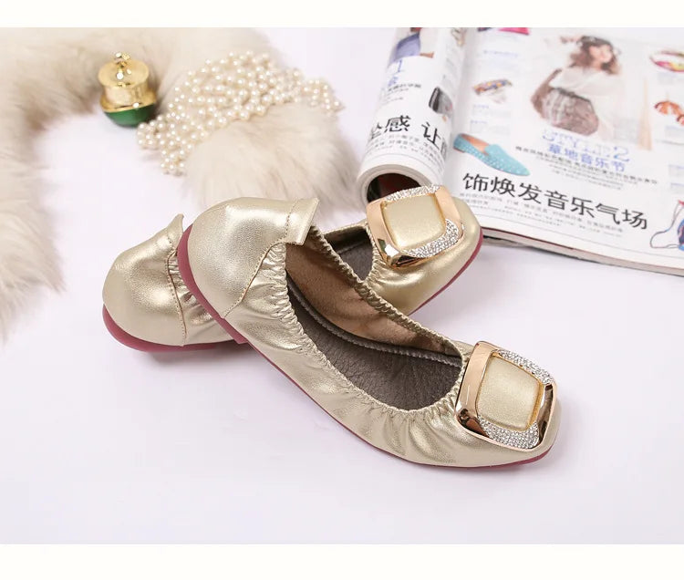 Shallow Mouth Shoes Woman Square Toe Autumn Soft Female Footwear Casual Sneaker All-Match New Cute Fall Moccasin Dres