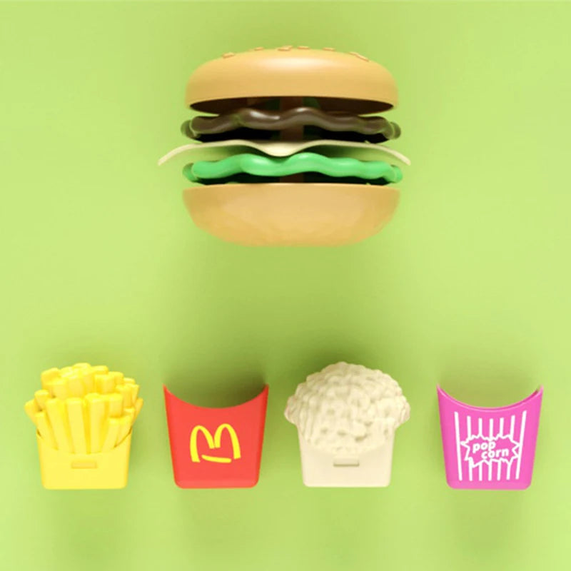 9Pcs/set Children Pretend Simulation Food Toys Play House Hamburger Fries Model Cooking Role Play Fast Food Kids Educational Toy