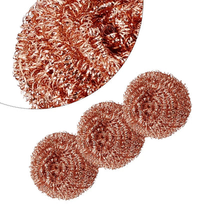 Kitchen Cleaning Tools 3x Copper Metal Wire Sponge Ball Iron Tip Nozzle Cleaner Slag Remover Tool Cooper Coated Scourers