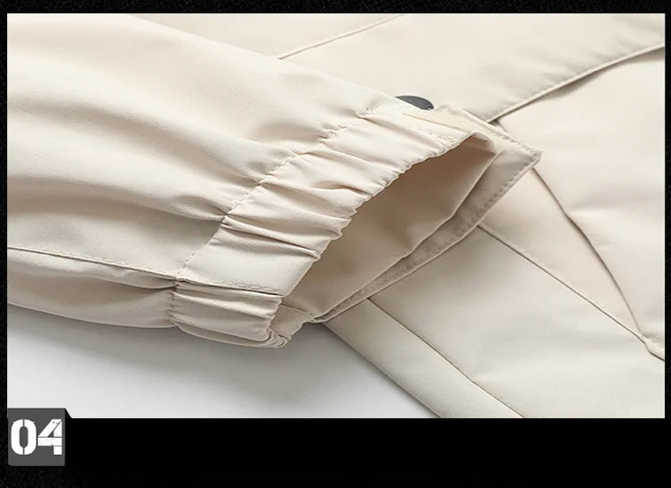 Men's Jacket 2024 Spring and Autumn Solid Colour Mountain System Outdoor Mountaineering Work Coat Men's Waterproof Stormcoat