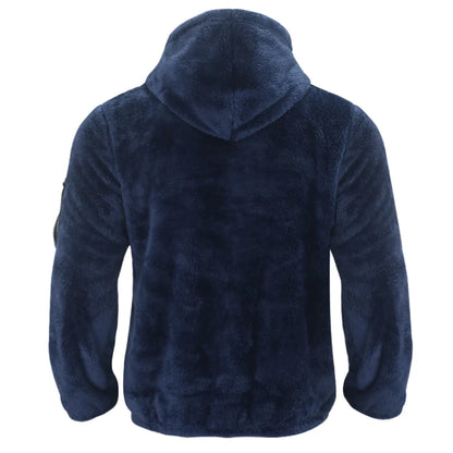 2024 American Style Heavy Coat Men's Winter Jacket Double-sided Fleece Warm Windbreaker Casual Sports Hooded Coat Bomber Jacket