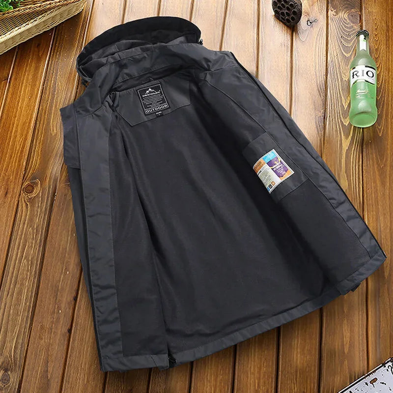 Men Women Jacket Waterproof Outdoor Windbreaker Thin Hoodie Hiking Sport Couples Style Coat 7XL Windproof Coat Large Size Parkas