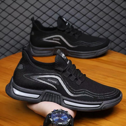 Men's sports shoes  new sports trendy shoes anti slip casual running shoes breathable and comfortable white shoes
