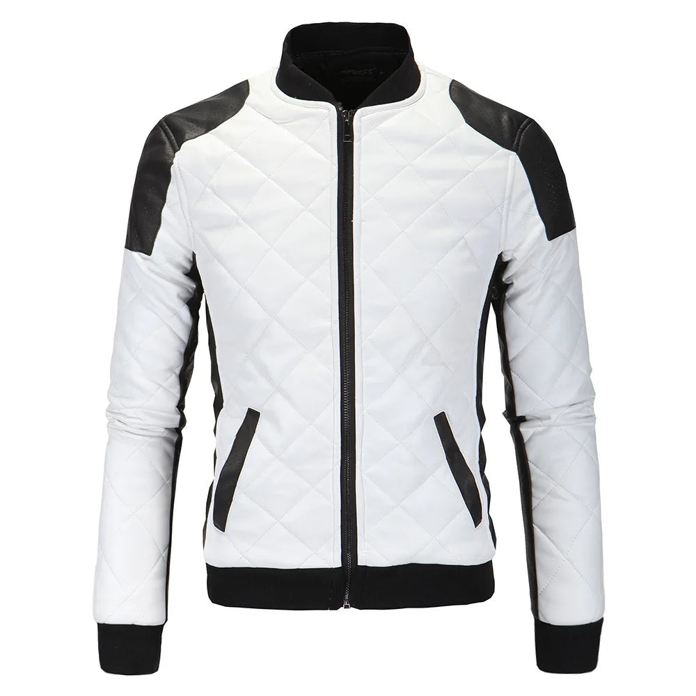 Men Leather Coat Men Wear Slim Fit Blazer PU Clothes Spring Trend Autumn New Leisure Fashion Fashionable Motorcycle Jacket