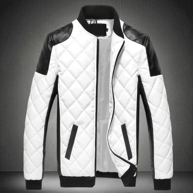 Men Leather Coat Men Wear Slim Fit Blazer PU Clothes Spring Trend Autumn New Leisure Fashion Fashionable Motorcycle Jacket