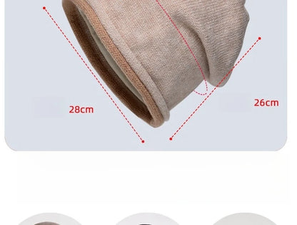 Winter Women Curled Knit Hat Fashion Cold Hat Warm Pile Hat Big Head Round Ear Protector Hat Puller Hat