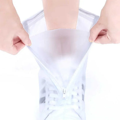 1 Pair Waterproof Shoe Covers Non-slip Reusable Rain Snow Boot Women Men PVC Outdoor Rainy Reusable Quality Non-slip Shoe Cover