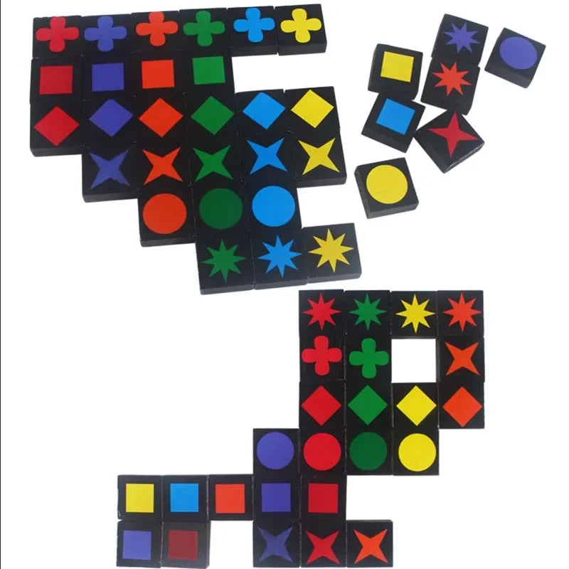 New Children's Educational Toys Qwirkle Wooden Chess Parent-child Interactive Games Kids Adult Hobbies Gifts Learning Toys Play
