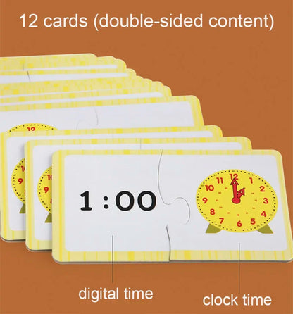 Children Interesting Clock Educational Toys Hour Minute Second Cognition Matching Puzzle Toys Kids Early Preschool Teaching Aids