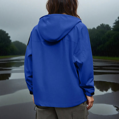 Women'S Tops Hooded Windbreaker Women'S Jacket Waterproof Coat Outdoor Travel Contrast Functional Style Solid Color Adventure