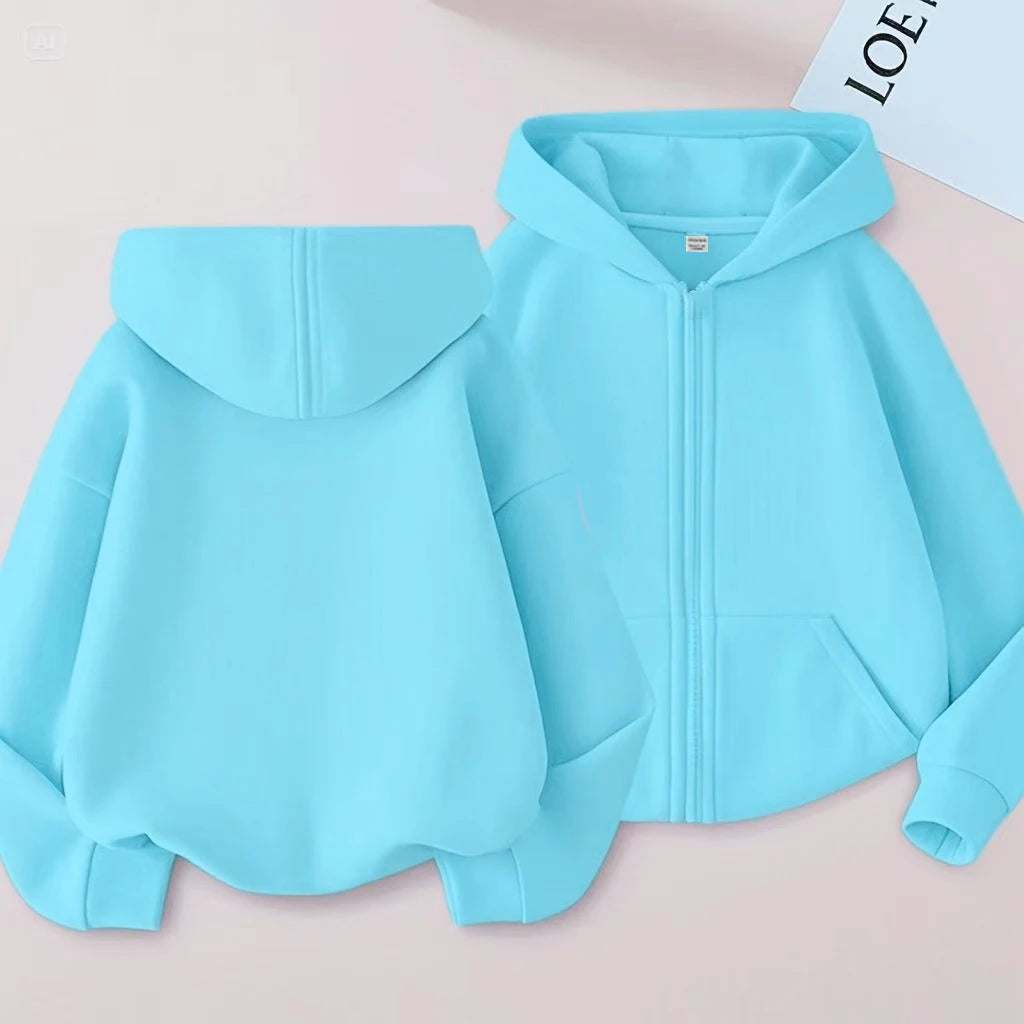 Children's Sportswear for 3 to 12 Years Old: Casual Sports Jackets,grey,red,red,black and White Zippered Hats,sports Sweatshirts