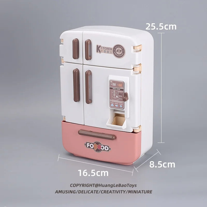 Children's toys simulated refrigerator girl boy large kitchen mini food play house holiday gift wisdom