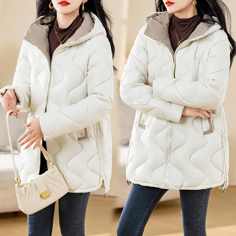 Women's Warm Cotton Jacket Winter Simple And Fashionable Women's Coat Plus Size Windproof Jacket Women's Top