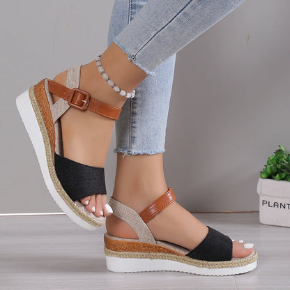 Summer Shoes Sandals Women Soft Sandals Ladies Slip On Sandals For Women Wedge Ladies Shoes Plus Size Footwear Slipper Female