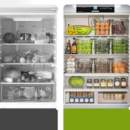 Refrigerator Storage Food Container Fresh Vegetable Fruit Boxes Drain Basket Storage Containers Pantry Kitchen Organizer