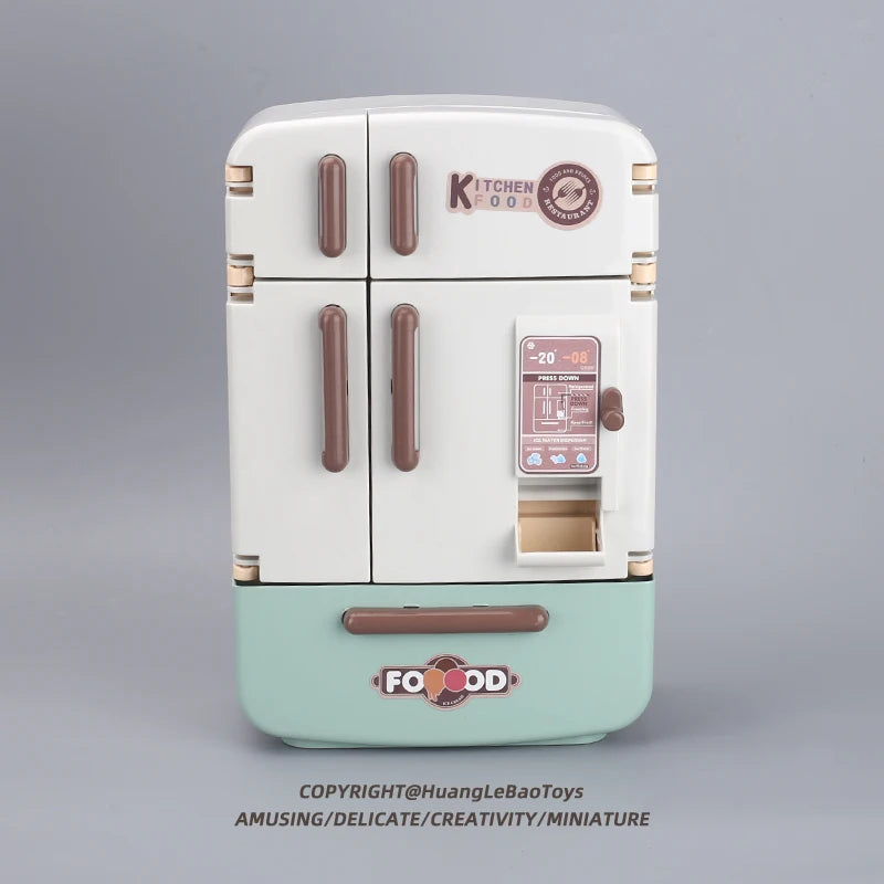 Children's toys simulated refrigerator girl boy large kitchen mini food play house holiday gift wisdom