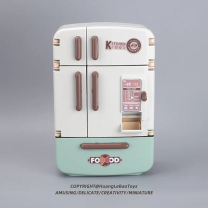 Children's toys simulated refrigerator girl boy large kitchen mini food play house holiday gift wisdom