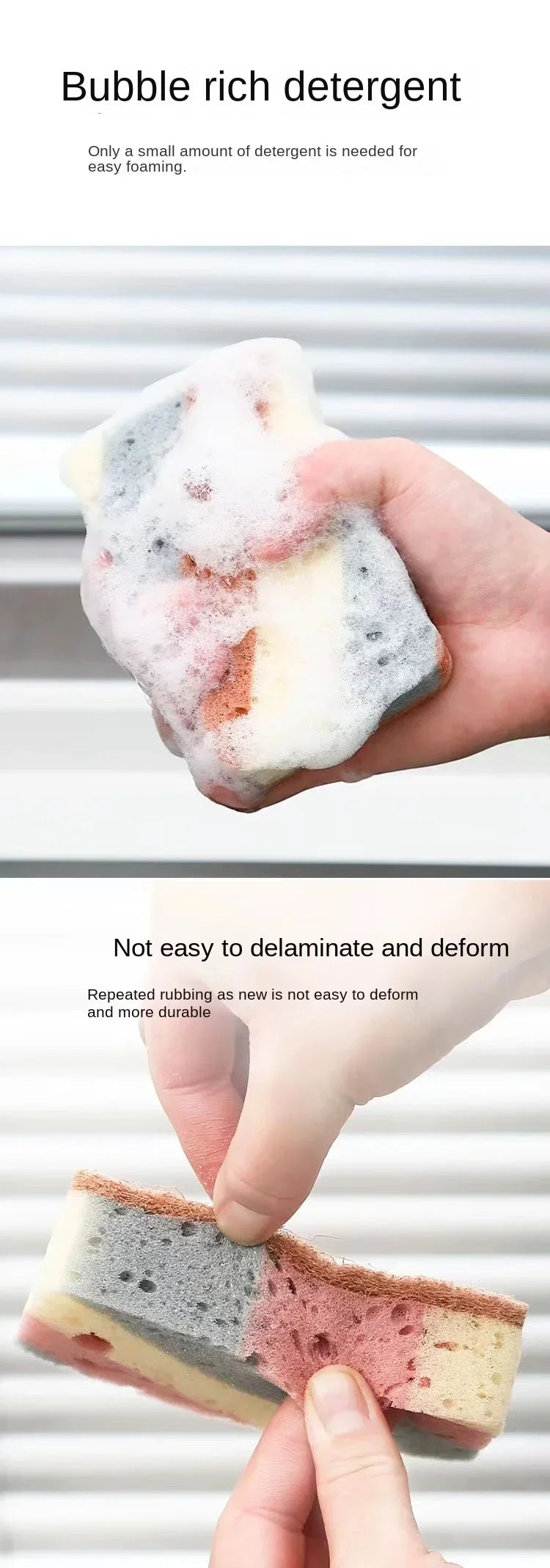 Cleaning Tools 5/10/20 Pieces Dishwashing Sponge Wood Pulp Cotton Color Magic Cleaning Sponge Pot Brush Kitchen Washing Tools