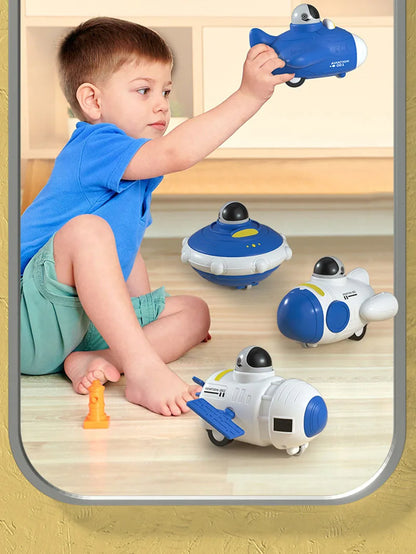 Children Cars Toys for 1-3 Years Boys Cartoon Inertial Train Ship Airplane Toy Kids Early Educational Toys for Toddler Xmas Gift