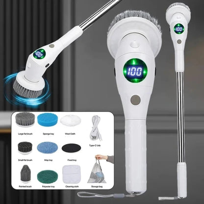 Electric Cleaning Brush Electric Spin Cleaning Scrubber Electric Cleaning Tools Parlour Kitchen Bathroom Cleaning Gadgets