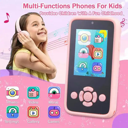 Children Phone Toys Camera Mp3 Music Player Puzzle Games Tooddler Educational Leaning Toys Kids for Girls Boys Birthday Gifts