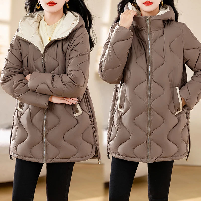 Women's Warm Cotton Jacket Winter Simple And Fashionable Women's Coat Plus Size Windproof Jacket Women's Top