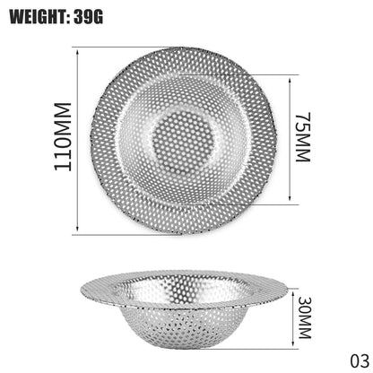 Hair Catcher Stopper Stainless Steel Bathtub Shower Drain Hole Filter Trap Metal Wire Sink Strainer Kitchen Bathroom Accessories
