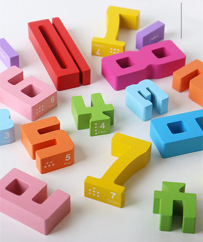 Digital Building Blocks Children's Educational Toys Baby Early Education Big Particle Color Building Blocks Holiday Gifts