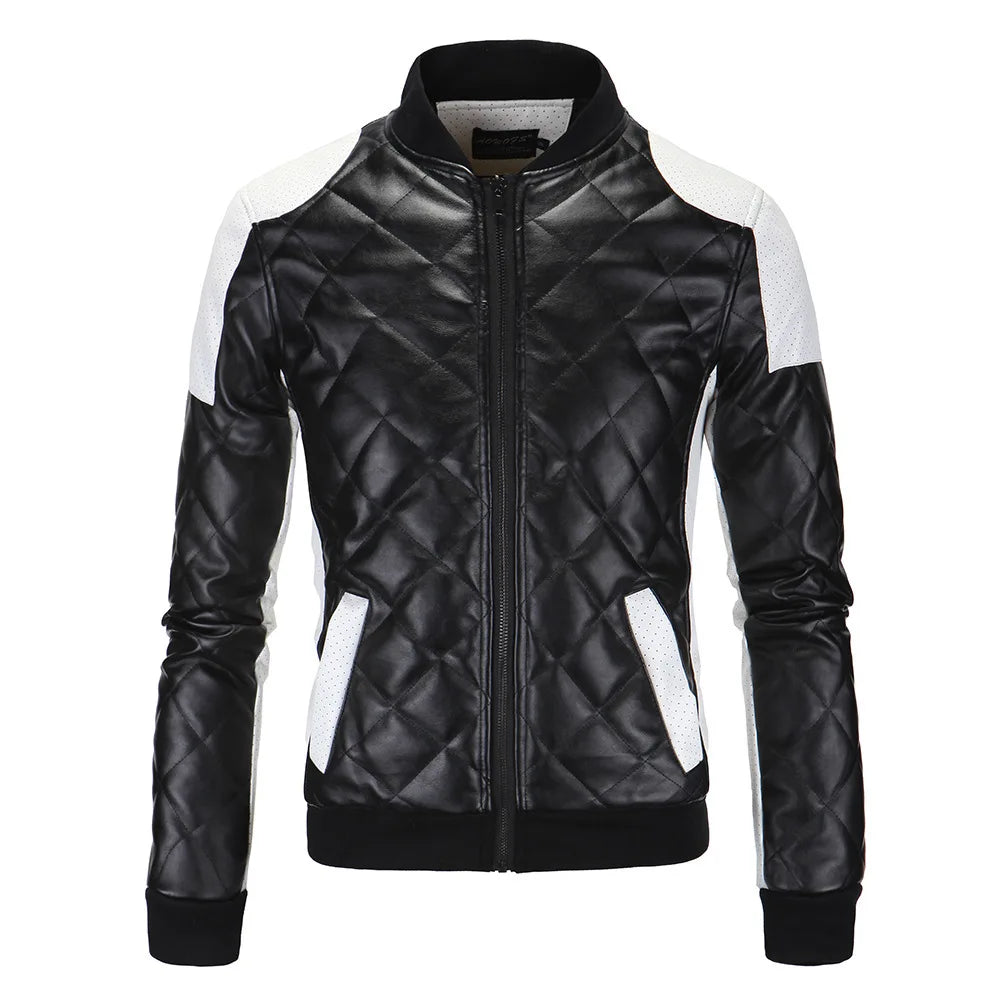 Men Leather Coat Men Wear Slim Fit Blazer PU Clothes Spring Trend Autumn New Leisure Fashion Fashionable Motorcycle Jacket