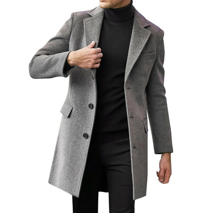 Men's Long Sleeve Plus Size Winter Coat Lapel Collar Padded Leather Jacket Vintage Thicken Coat Sheepskin Jacket Mens Topcoat
