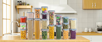 Kitchen Storage Container with Lid Airtight Set of 16 Set 2.8 L / 2.0 L / 1.4 L / 0.8 L/0.52L/0.32L/0.24L  BPA Free