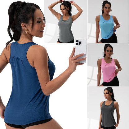 Sports T-shirt women summer breathable sexy beauty back fitness wear running training short sleeveless yoga top